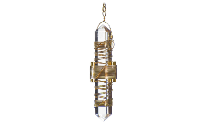3.5 Etheric Weaver Gold Wrapped Clear Crystal 